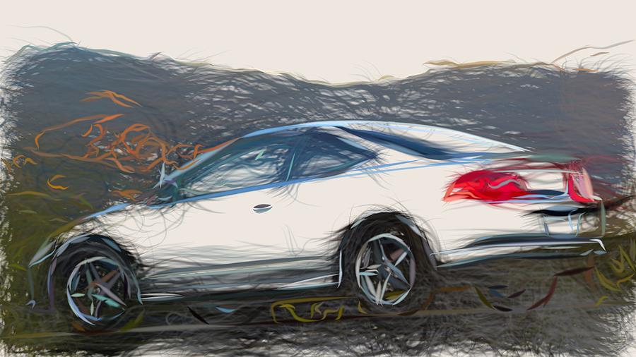 Acura RSX Type S Draw #5 Digital Art by CarsToon Concept