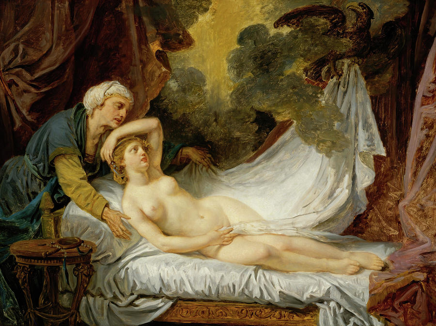 Aegina Visited by Jupiter. #5 Painting by Jean-Baptiste Greuze Aegina Visited by Jupiter. #5 Painting by Jean-Baptiste Greuze