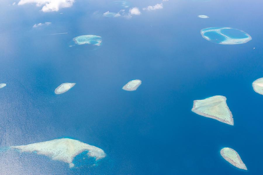 Aerial View Of Maldives Atolls #5 Photograph By Levente Bodo - Fine Art 