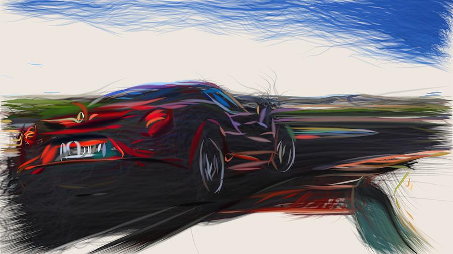 Alfa Romeo 4C Drawing #6 Digital Art by CarsToon Concept