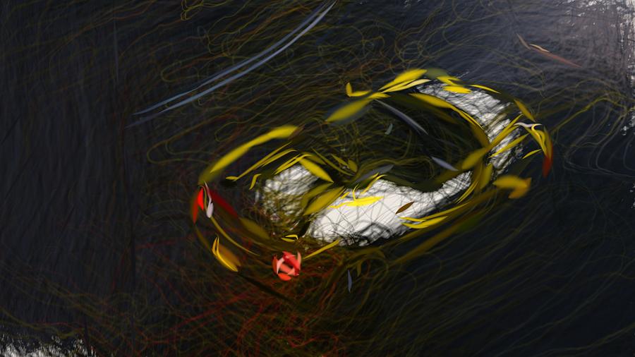 Alfa Romeo 4C Spider Drawing #6 Digital Art by CarsToon Concept