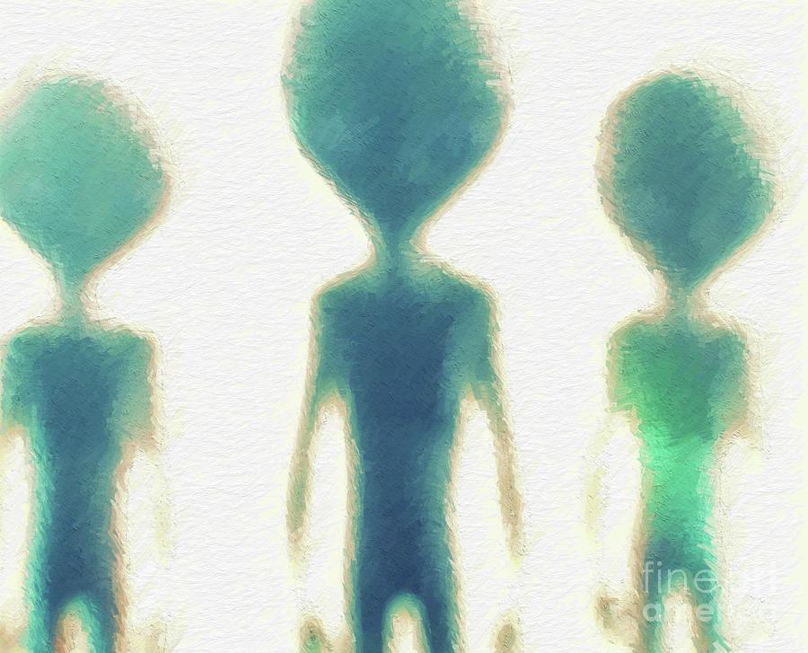 Aliens #5 Painting by Esoterica Art Agency