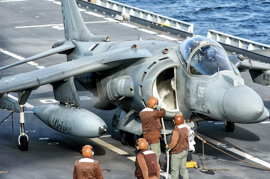 An Av-8b+ Harrier II Jet Aboard Photograph by Daniele Faccioli - Fine ...