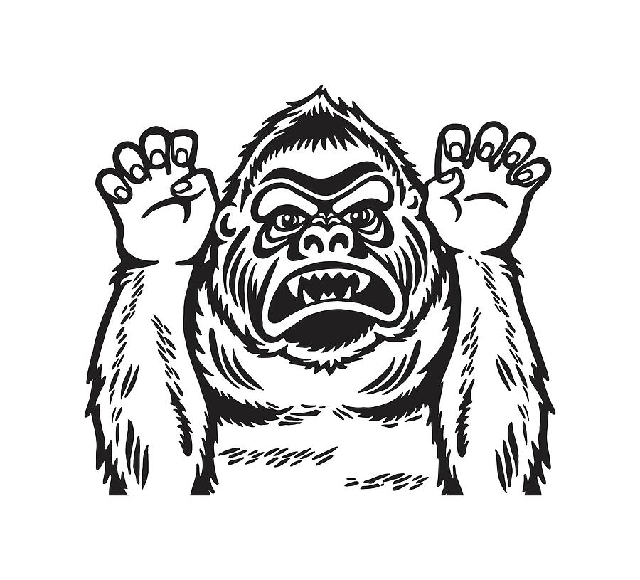 Top 159+ gorilla drawing for kids best - seven.edu.vn
