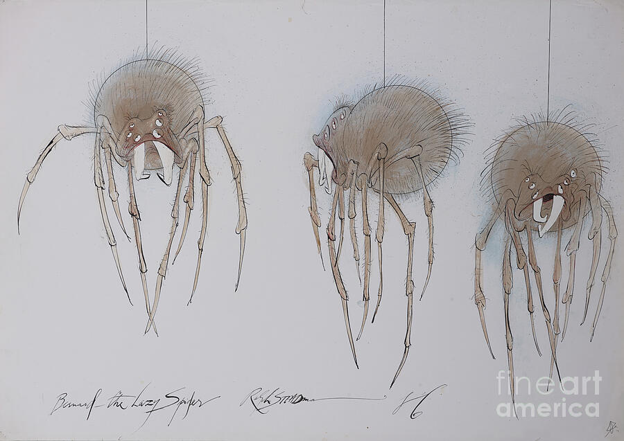 Animals (insects), Bernard The Lazy Spider, 1986 (ink On Paper) Drawing by Ralph Steadman