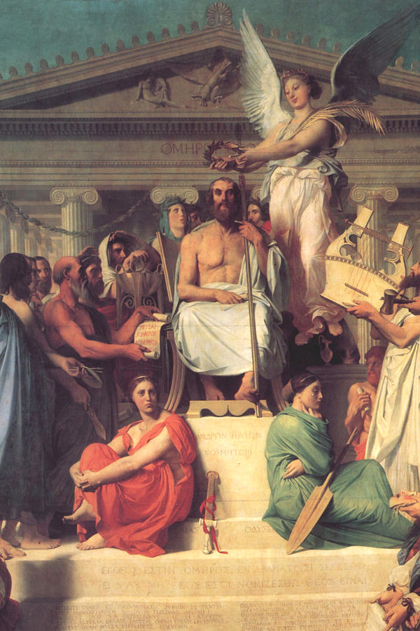 Greek Painting - Apotheosis of Homer #5 by Jean-Auguste-Dominique Ingres