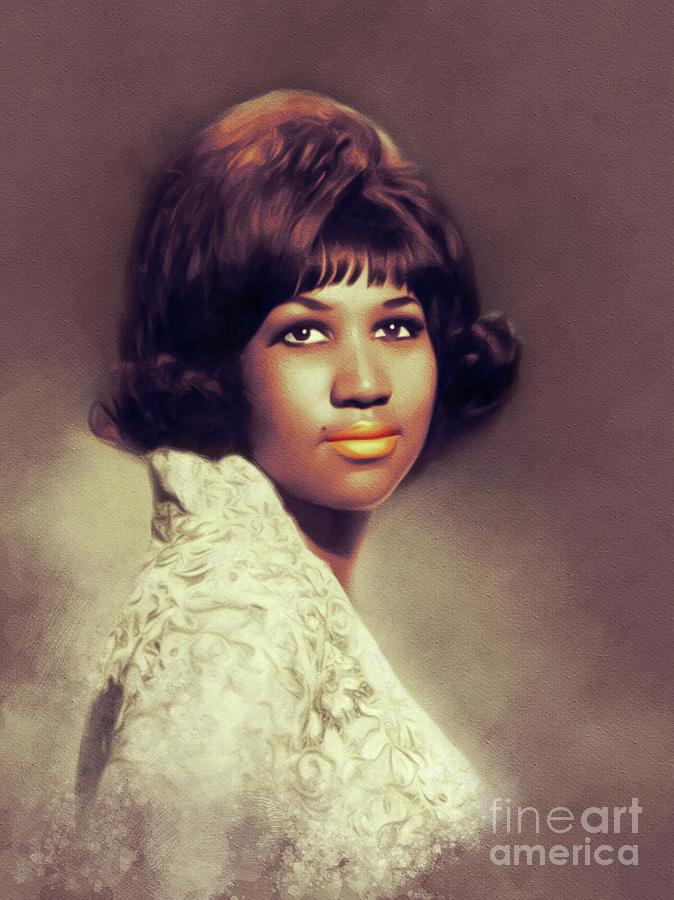 Music Painting - Aretha Franklin, Music Legend #5 by Esoterica Art Agency