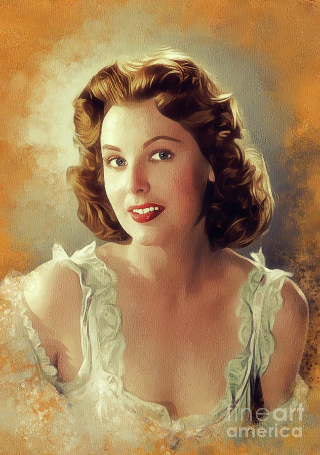 Vintage Painting - Arlene Dahl, Vintage Movie Star #5 by Esoterica Art Agency