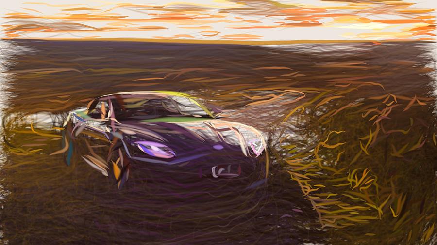 Aston Martin DBS Superleggera Drawing #6 Digital Art by CarsToon Concept