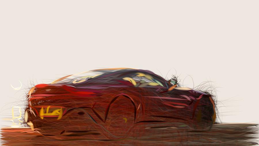 Aston Martin Vantage Drawing #6 Digital Art by CarsToon Concept