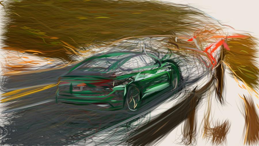 Audi RS5 Sportback Drawing #6 Digital Art by CarsToon Concept