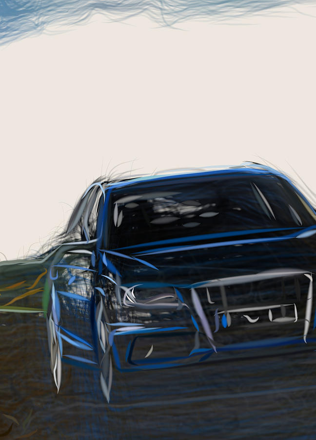 Audi S4 Avant Drawing #5 Digital Art by CarsToon Concept