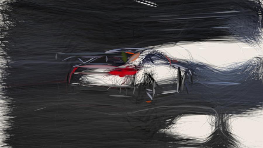 Audi TT Clubsport Turbo Drawing #6 Digital Art by CarsToon Concept