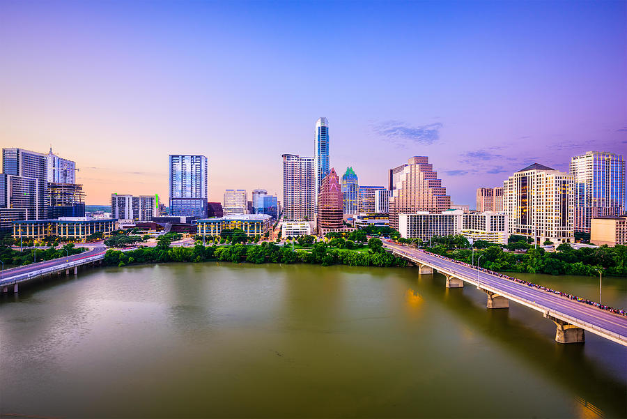 Austin Photograph - Austin, Texas, Usa Downtown Skyline #5 by Sean Pavone