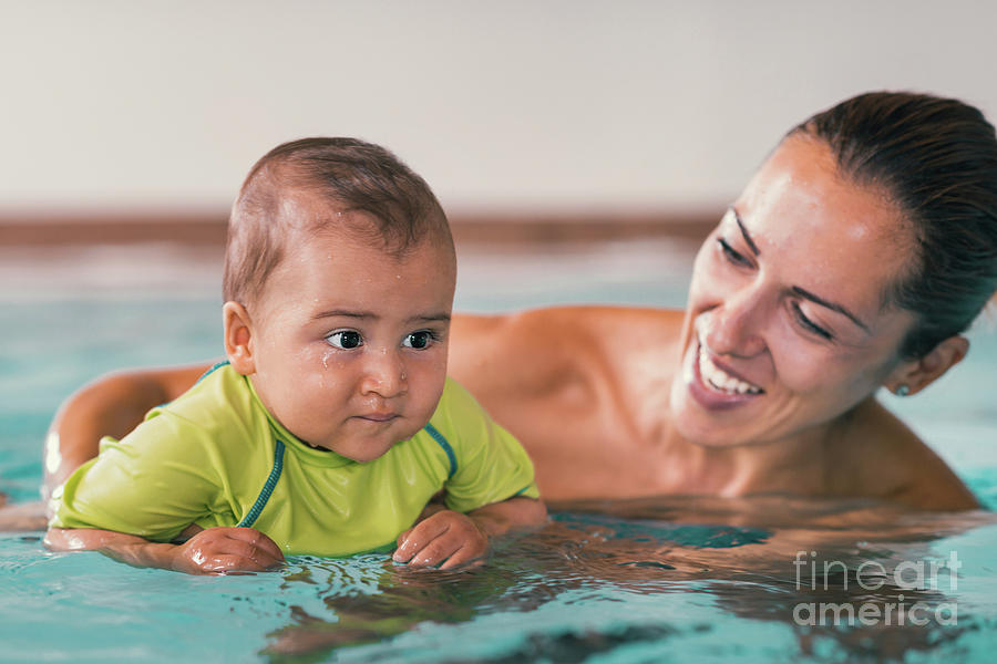 Baby Boy And Mother In Swimming Pool #5 Photograph by Microgen Images/science Photo Library