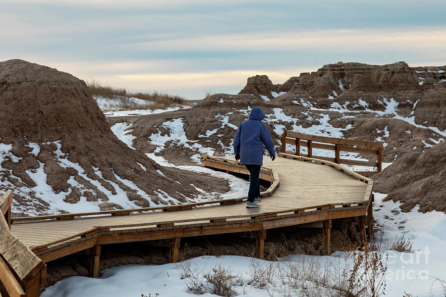 Badlands National Park Photograph - Badlands National Park In Winter #5 by Jim West/science Photo Library