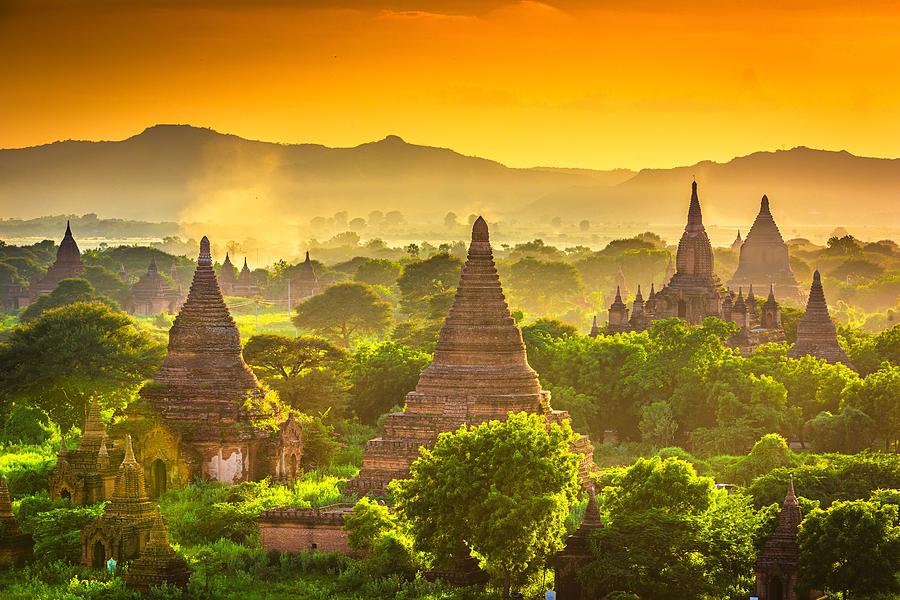 Bagan, Myanmar Temples Photograph by Sean Pavone - Fine Art America