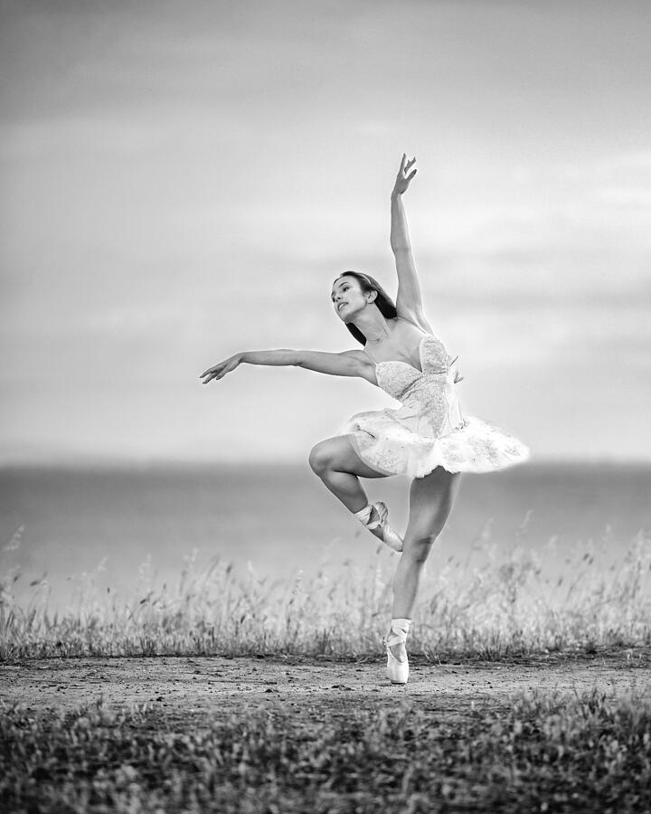 Black And White Photograph - Ballerina #5 by Vasil Nanev
