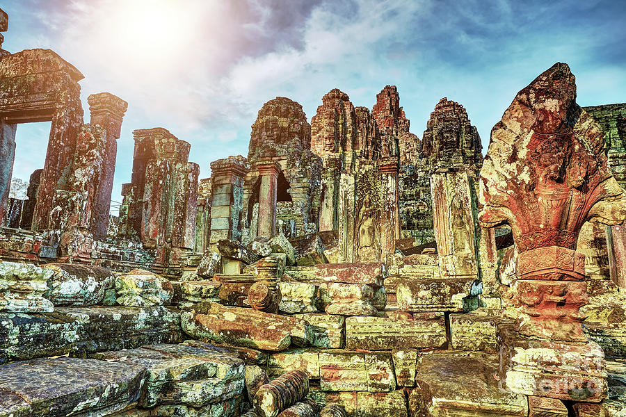 Bayon temple angkor wat unesco world heritage site #5 Photograph by MotHaiBaPhoto Prints