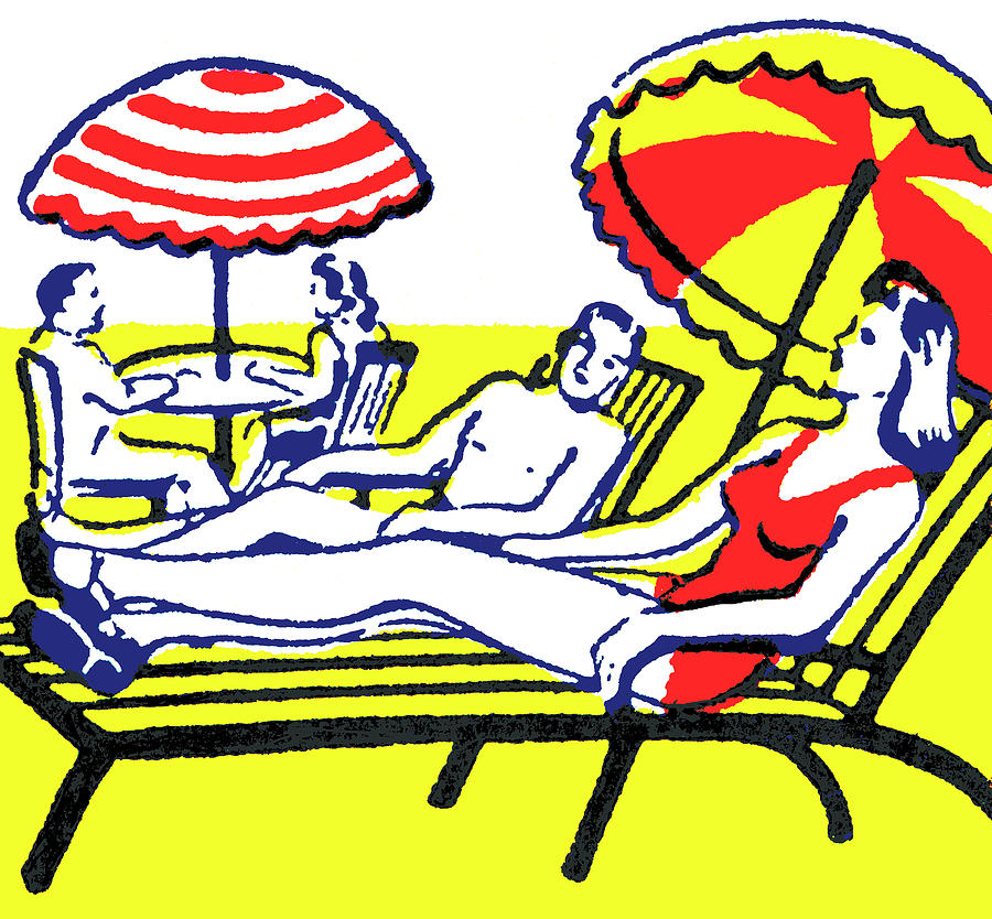 Summer Drawing - Beach scene #5 by CSA Images