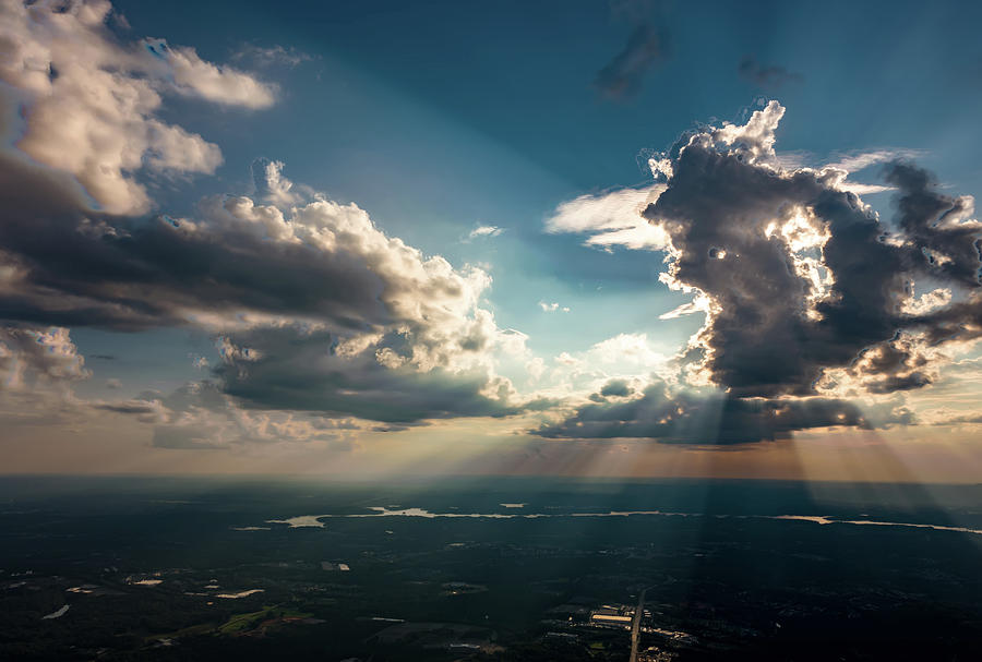 Beautiful Sky High View From Airplane Clouds #5 Photograph by Alex Grichenko