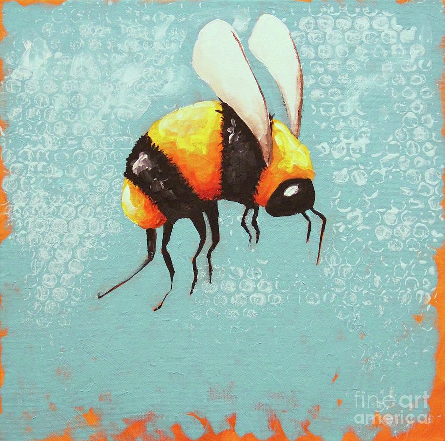 Bee Painting #7 Painting by Lucia Stewart