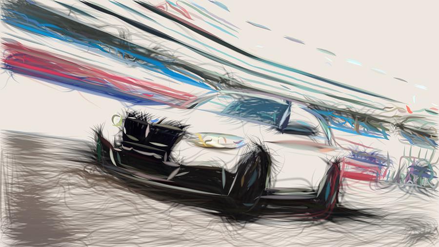 BMW 2 Series Coupe Drawing #6 Digital Art by CarsToon Concept