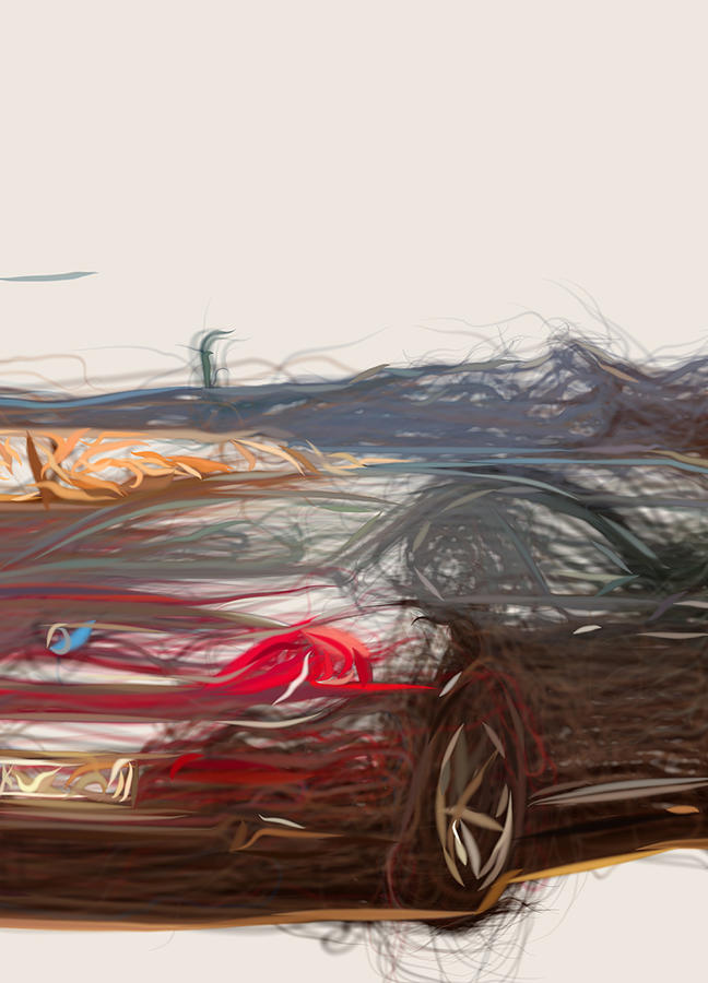 Bmw 6 Drawing #5 Digital Art by CarsToon Concept