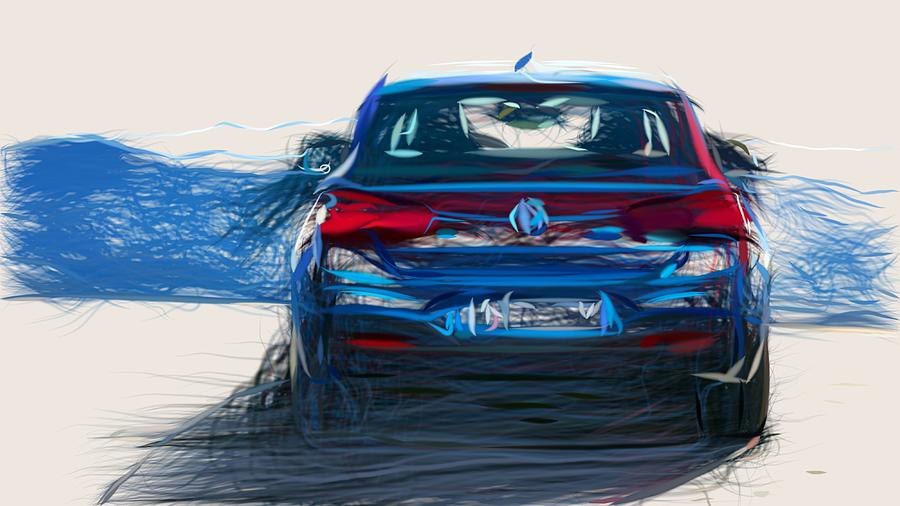 BMW M140i Drawing #6 Digital Art by CarsToon Concept