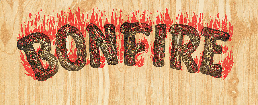 Vintage Drawing - Bonfire #5 by CSA Images
