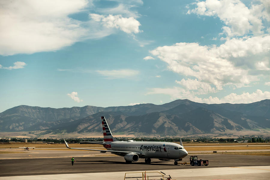 Bozeman Montana Airport And Rocky Mountains #5 Photograph by Alex Grichenko