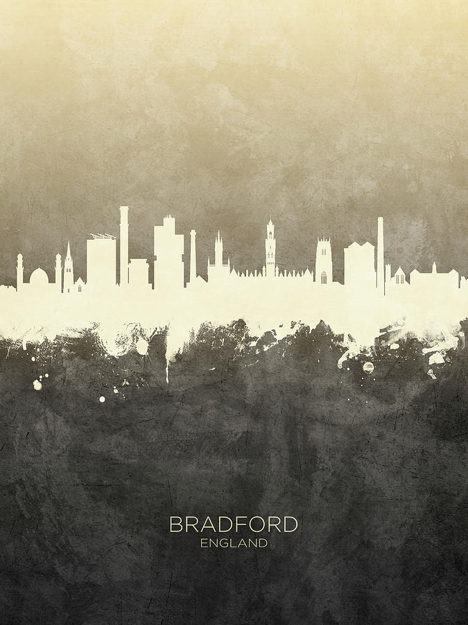 Skyline Digital Art - Bradford England Skyline #5 by Michael Tompsett