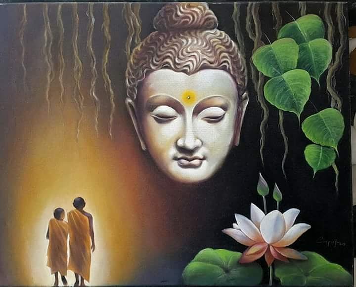 buddha creative painting