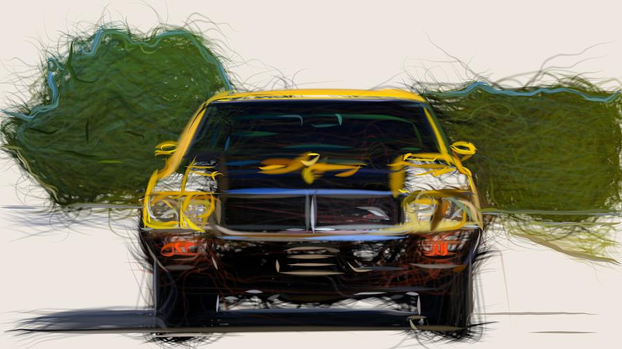 Buick GSX Draw #5 Digital Art by CarsToon Concept