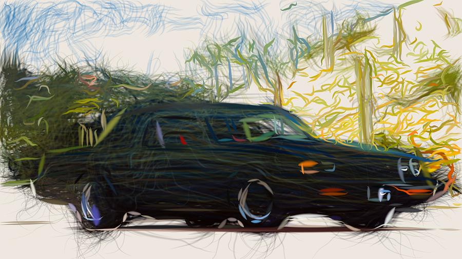 Buick Regal Grand National Draw #5 Digital Art by CarsToon Concept