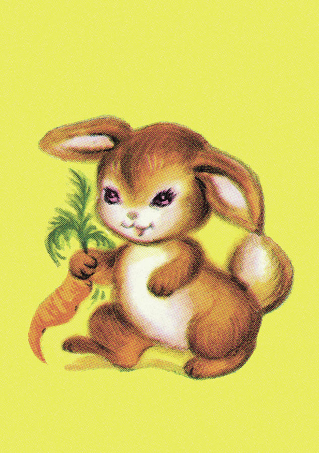 Carrot Drawing - Bunny rabbit #5 by CSA Images