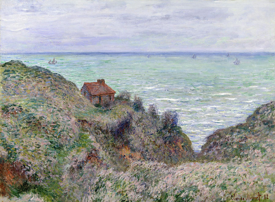 Claude Monet Painting - Cabin of the Customs Watch. #5 by Claude Monet