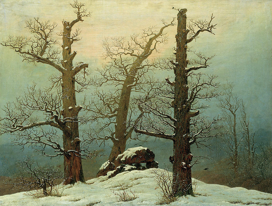 Caspar David Friedrich Painting - Cairn in Snow #5 by Caspar David Friedrich