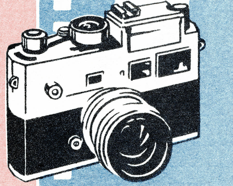 Vintage Drawing - Camera #5 by CSA Images