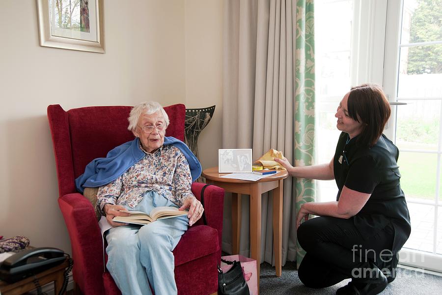 Care Assistant With Elderly Woman #5 Photograph by John Cole/science Photo Library
