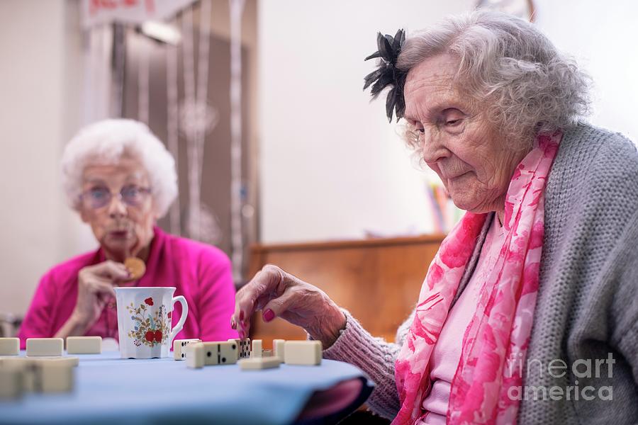 Care Home Domino Session #5 Photograph by Jim Varney/science Photo Library