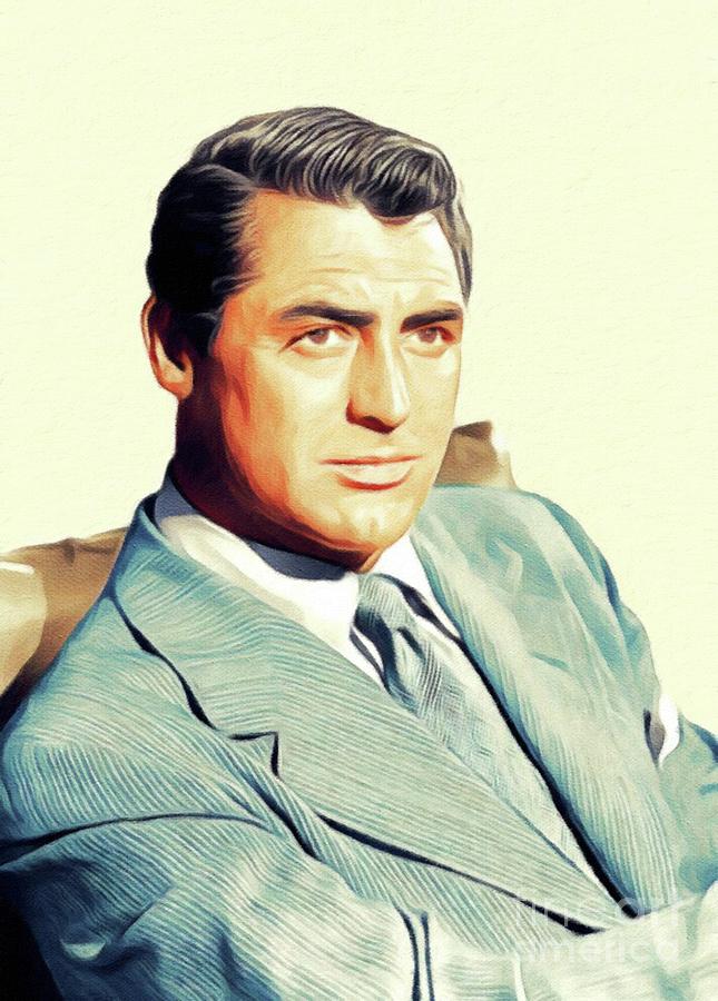 Cary Grant, Vintage Actor Painting by Esoterica Art Agency | Fine Art ...