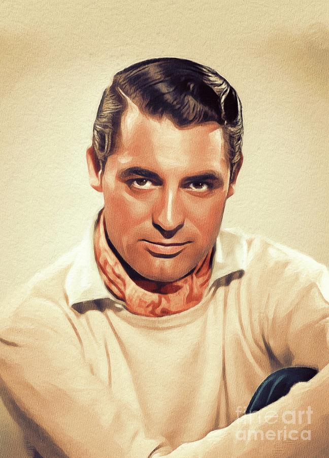 Hollywood Painting - Cary Grant, Vintage Movie Star #5 by Esoterica Art Agency
