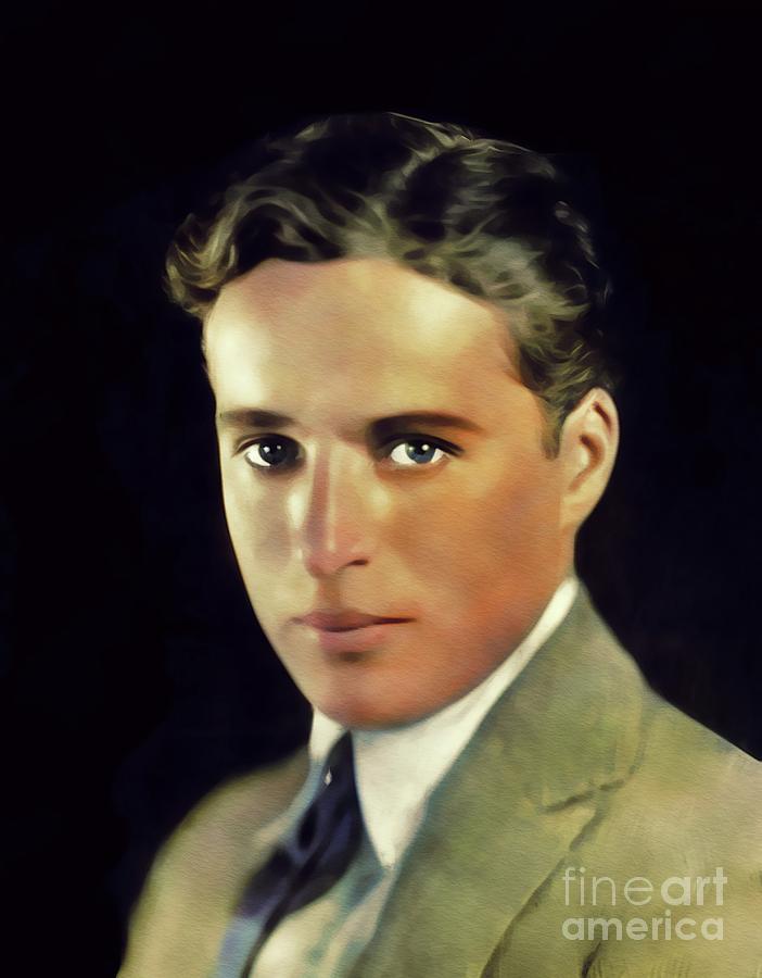 Charlie Chaplin, Vintage Movie Legend Digital Art
