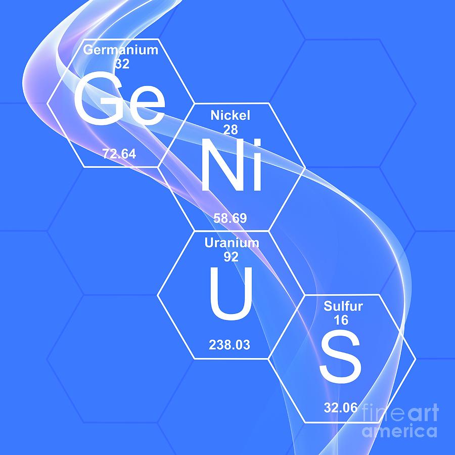 Chemical Elements Genius #5 Photograph by Mehau Kulyk/science Photo Library