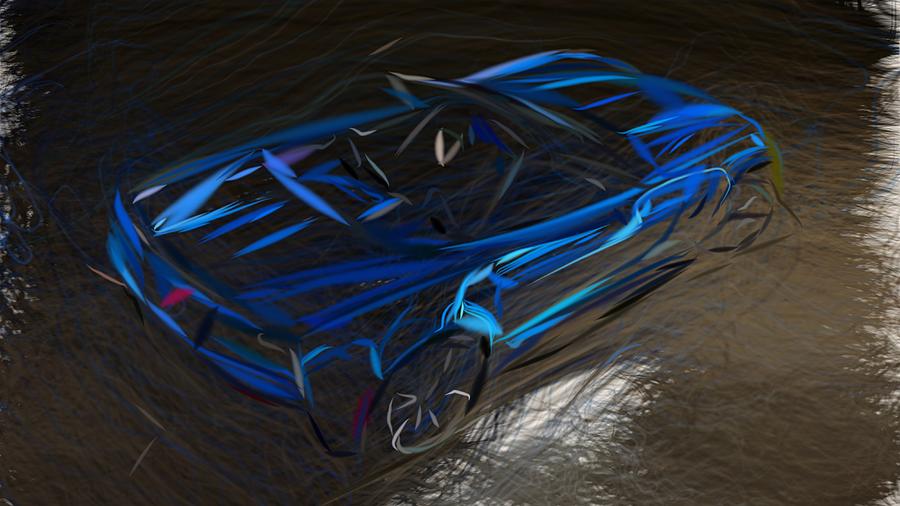 Chevrolet Corvette Z06 Drawing #6 Digital Art by CarsToon Concept