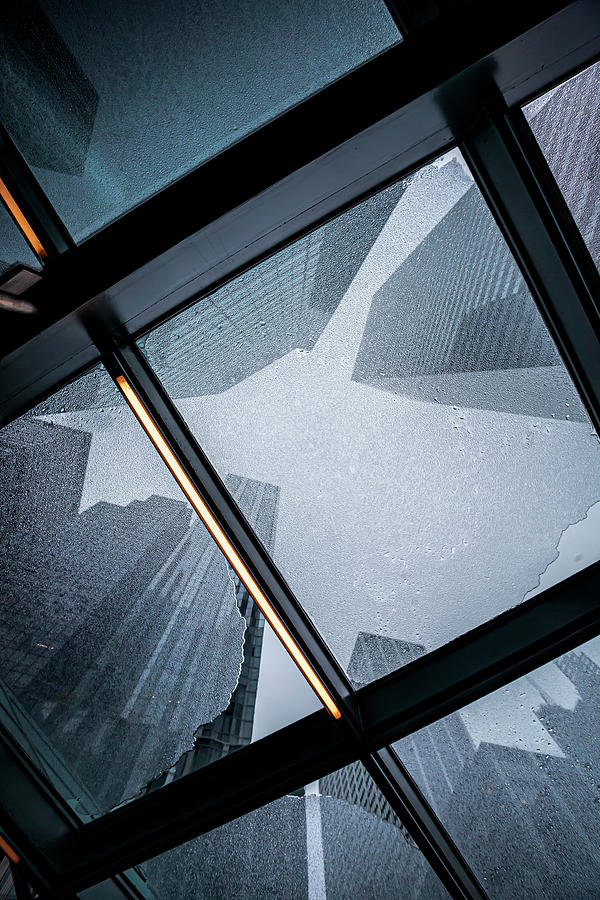Citicorp Center NYC Detail with Raindrops #5 Photograph by Robert Ullmann