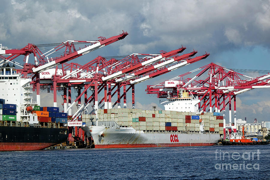 Containers Are Loaded Onto Ships in Kaohsiung Harbor by Yali Shi Containers Are Loaded Onto Ships in Kaohsiung Harbor by Yali Shi