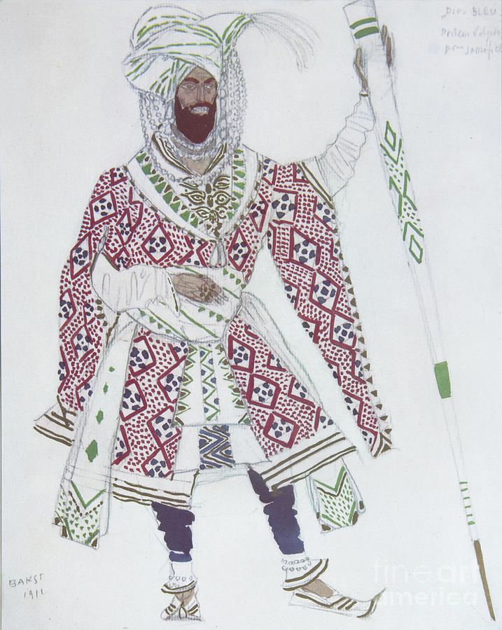 Costume Design For The Ballet Blue God #5 Drawing by Heritage Images