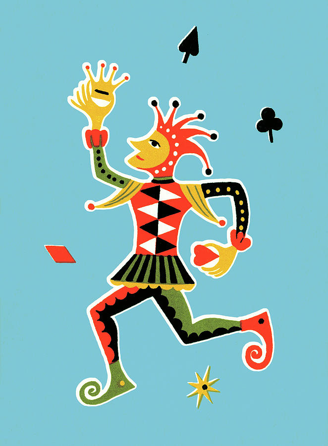 Vintage Drawing - Court jester #5 by CSA Images